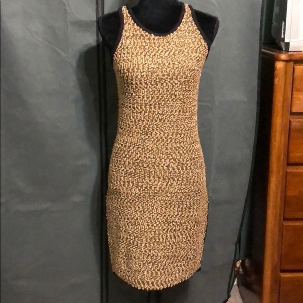 NWT Carmen Marc Valvo textured dress Size S